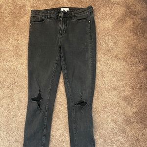 Ivy + Main Black Ripped Jeans with Side Zippers